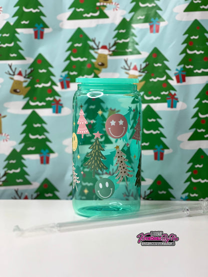 "SMILEY CHRISTMAS" JELLY GLASS CAN