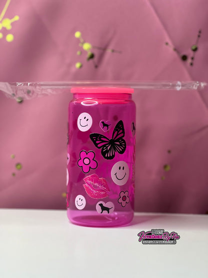 "PINK NATION" JELLY GLASS CAN